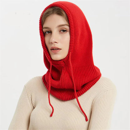 Cozy Knit All-in-One Hat & Scarf Pullover