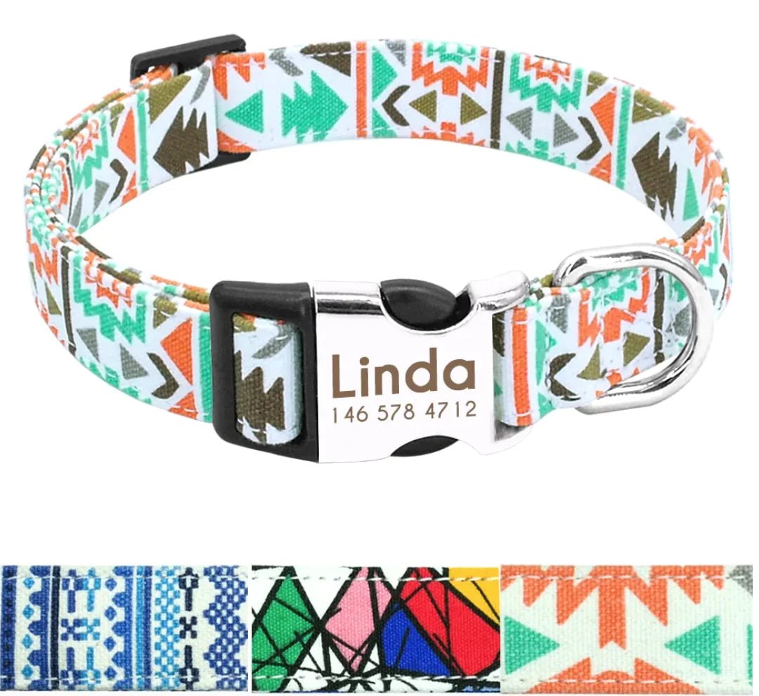 Custom Engraved Anti - Lost Dog Collar Tag - Catch Cards