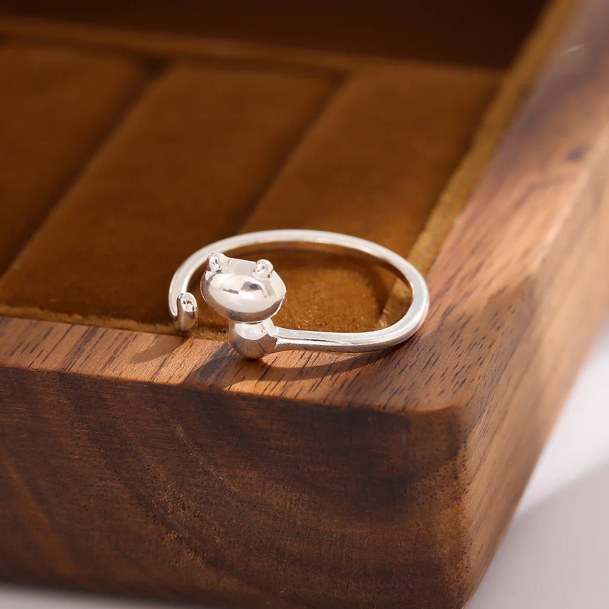 Cute Fashion Cat Simple Ring Female - Catch Cards