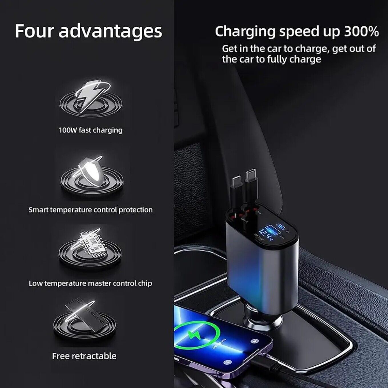 SpeedCharge 4-in-1 Car Charger | fast car charger