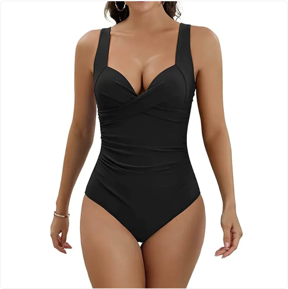 Push-Up One-Piece Swimsuit with Structured Cups