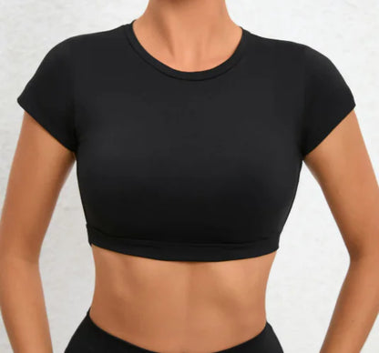 Camiseta deportiva sin espalda para yoga, correr al aire libre