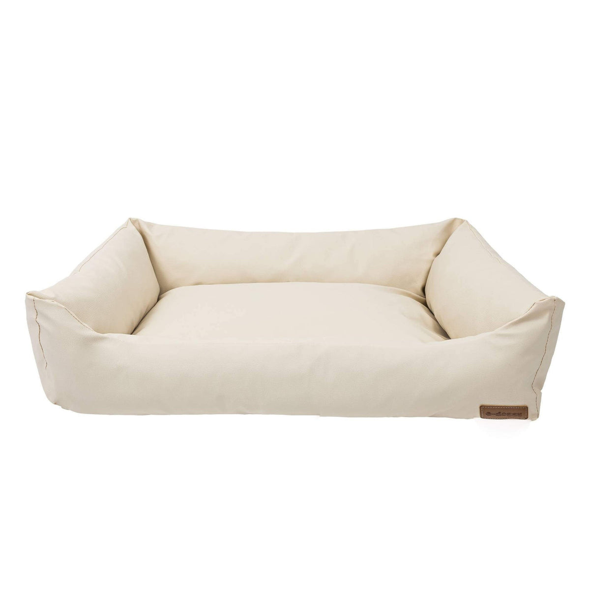 Big Den Waterproof Dog & Cat Basket Bed – Beige, M