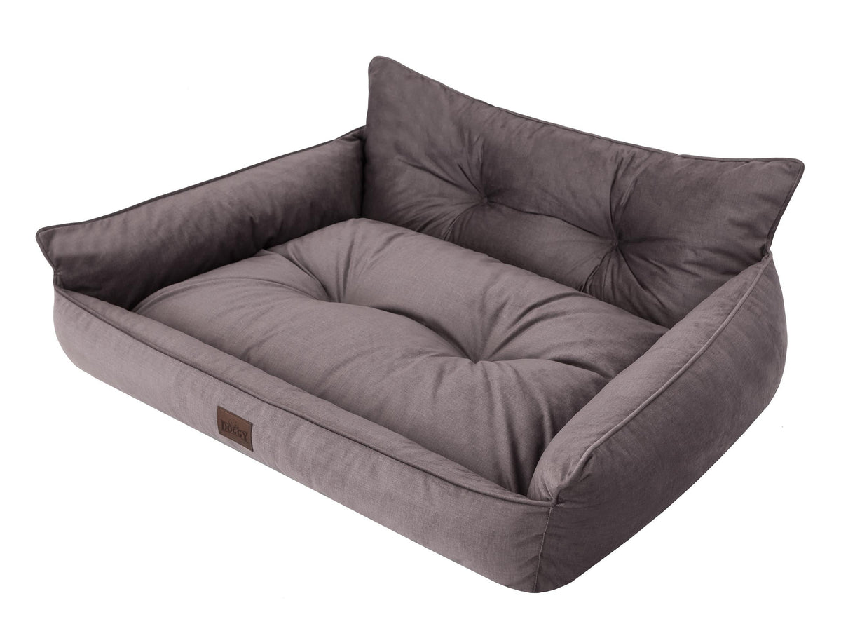 Hano Dog & Cat Bed with Removable Cover – Brown, L