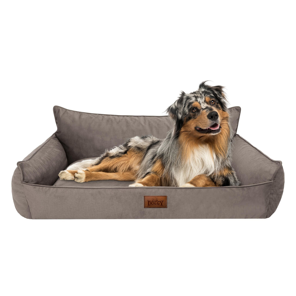 Hano Dog & Cat Bed with Removable Cover – Brown, L