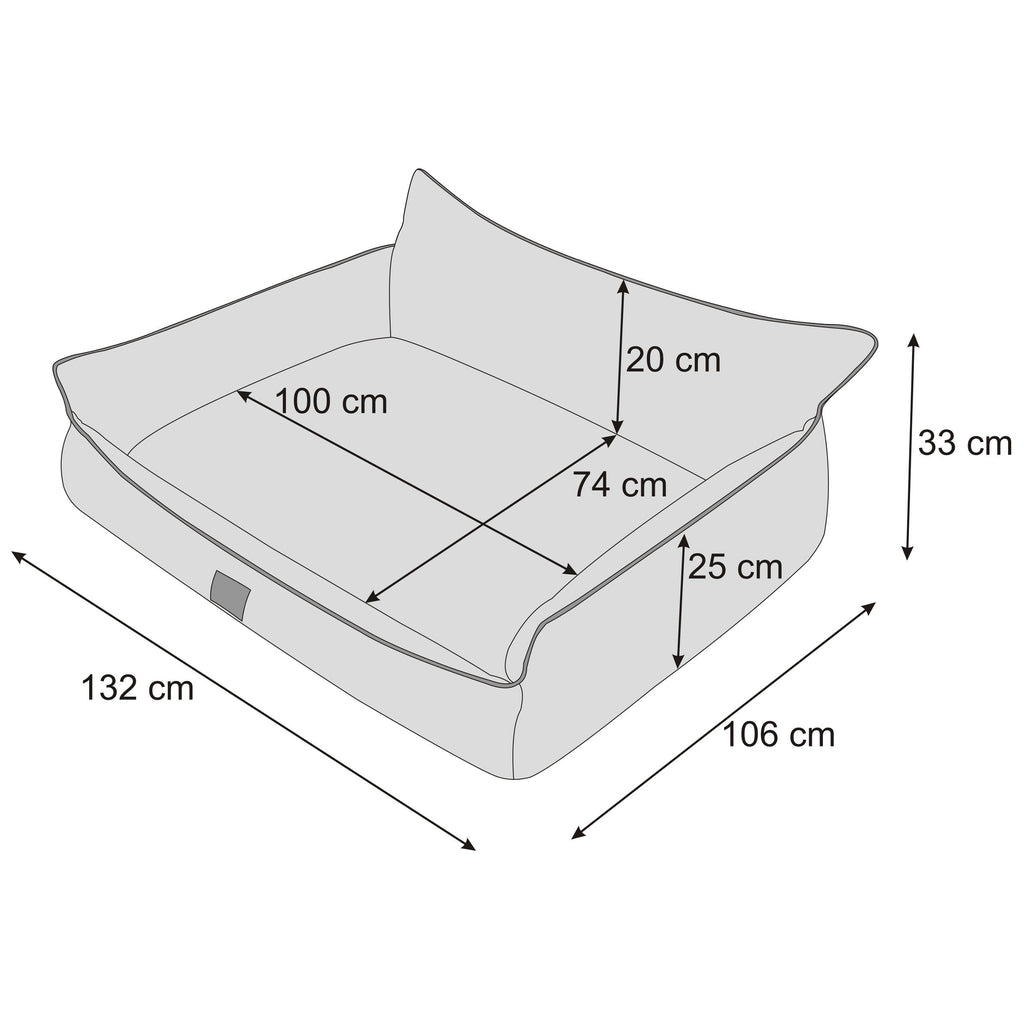 Hano Dog & Cat Bed with Removable Cover – Brown, XXL