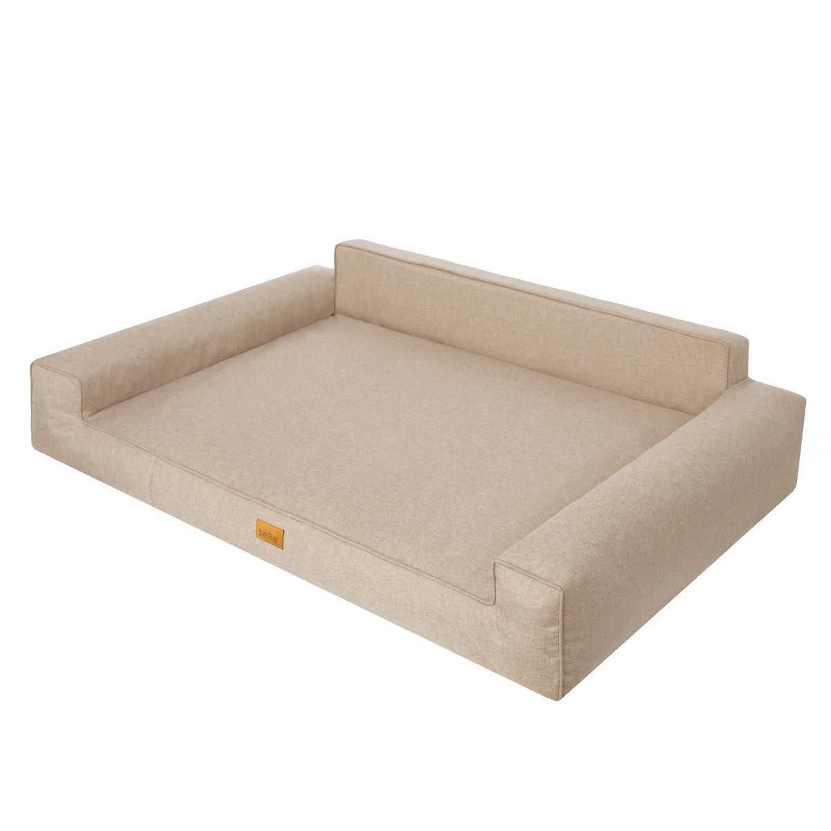 Mano Dog Bed with Removable Cover – Beige, L