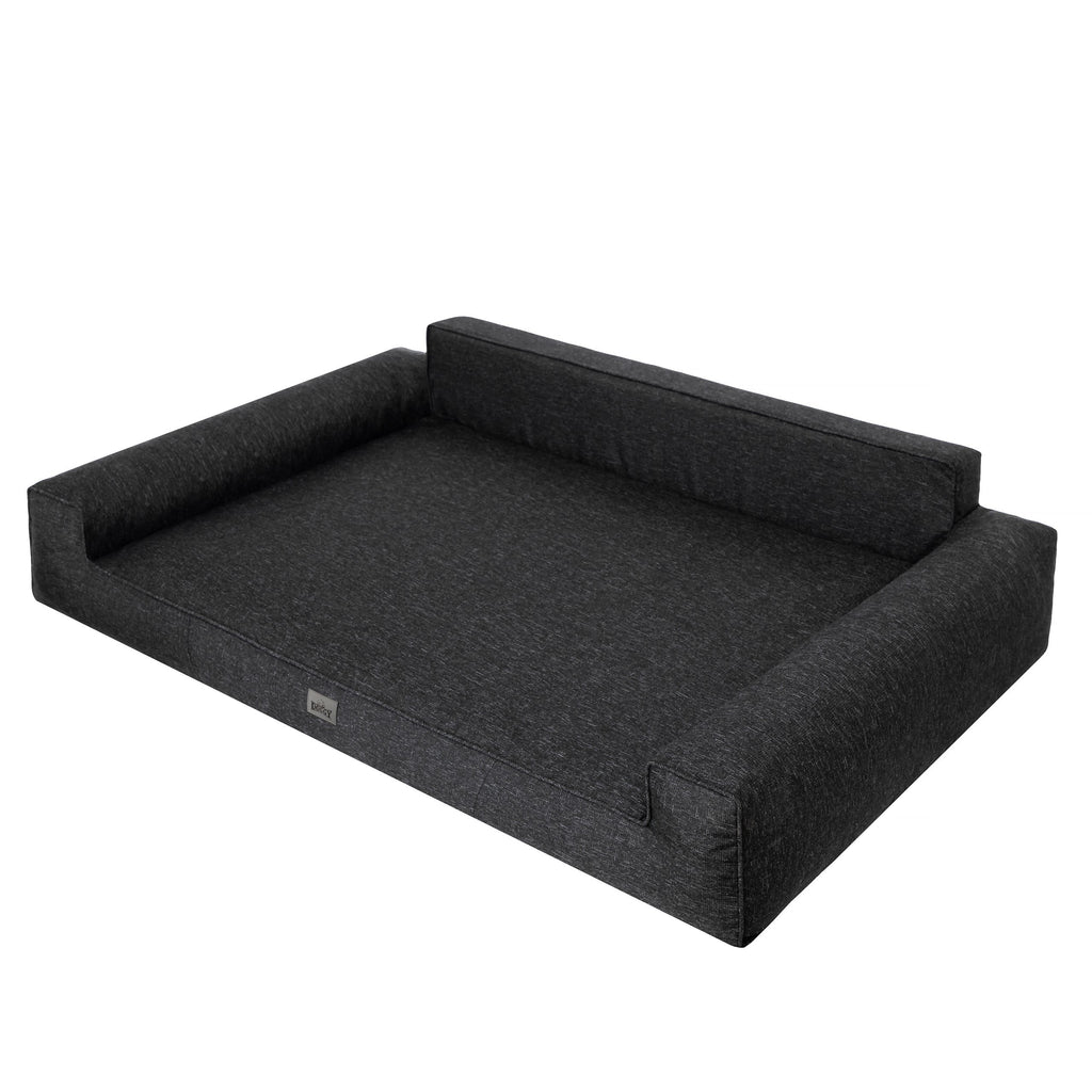 Mano Dog Bed with Removable Cover – Black, L