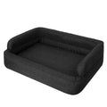Mano Ergonomic Dog Bed with Removable Cover – Black, L