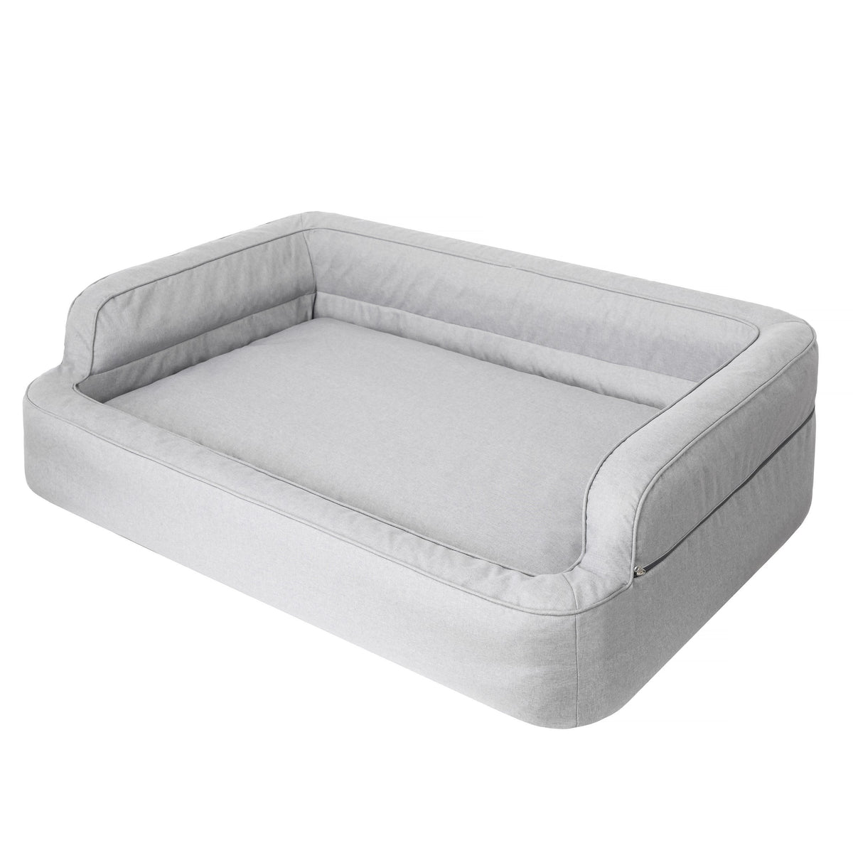 Mano Ergonomic Dog Bed with Removable Cover – Grey, XXL