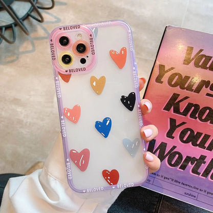 Funda para teléfono con grafiti de corazón