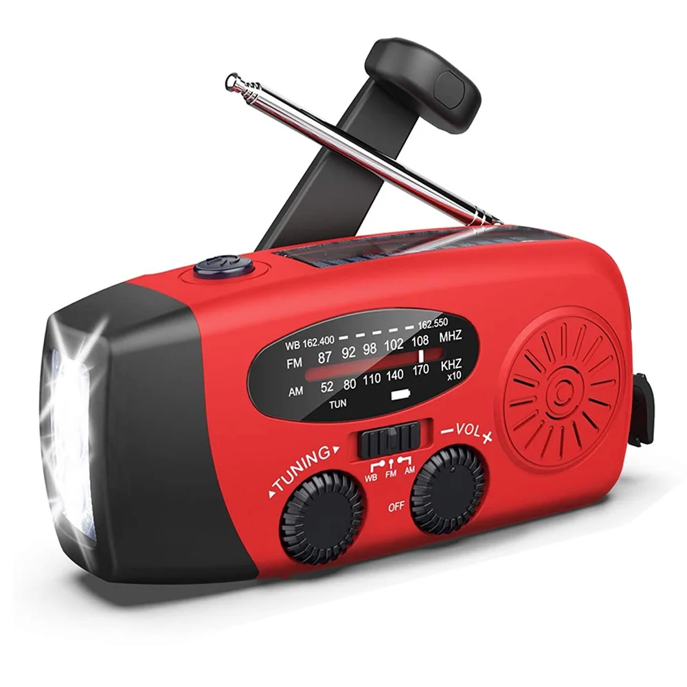 US | Crank & Solar Emergency Radio 1000mAh Power Bank