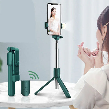 Mobile Phone Selfie Stick With Light