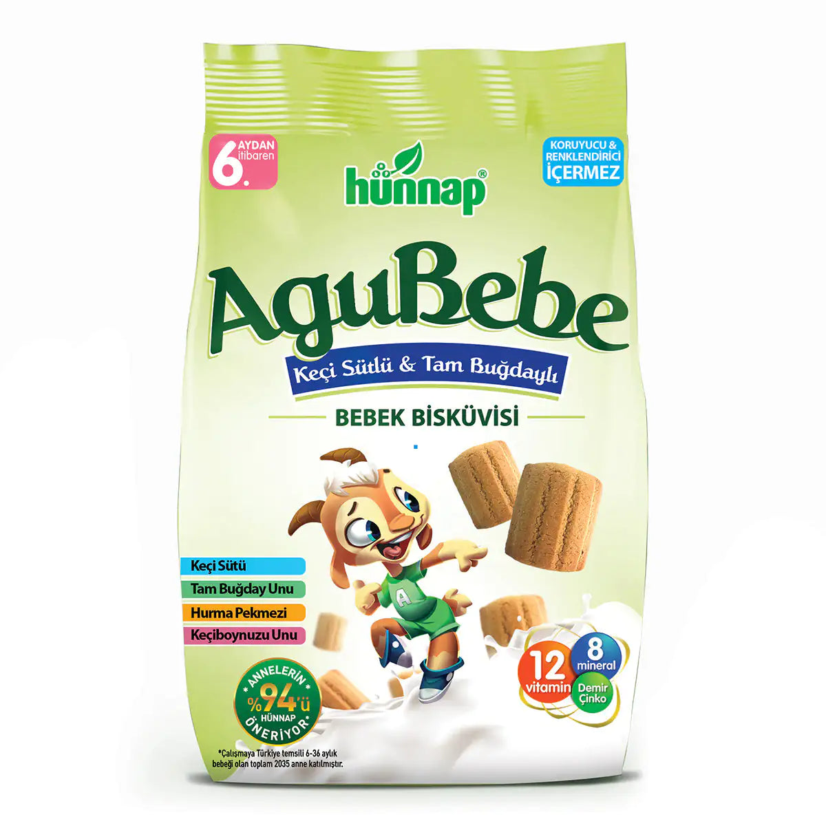 Hünnap Agubebe - Galleta integral de leche de cabra para bebé (400 g)