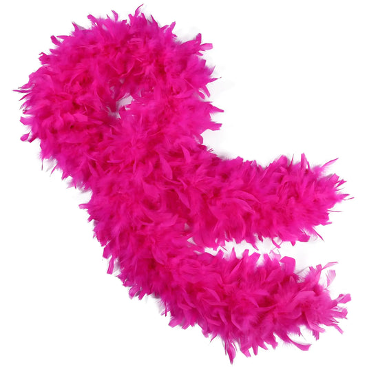 THARAHT 19 Farge- 40/60/100g 2Yard Chandelle Feather Boa Dansing Bryllupsfest Halloween Kostyme Dekorasjon Fjær boa 40g Hot Pink