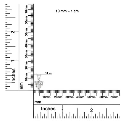 14K valge kullaga Martini komplekt, 1,00 Cttw laboris kasvatatud südamega teemantpasjanss, 18-tolline ripatsiga kaelakee (FG värv, VS1-VS2 selgus)