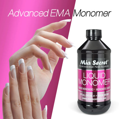 Mia Secret 8 oz / 240ml LIQUID MONOMER PROFESSIONAL ACRYLIC NAIL SYSTEM