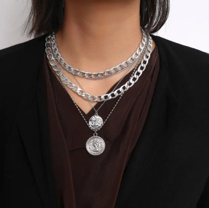 Electroplated Zinc Alloy Necklace Set - Catch Cards