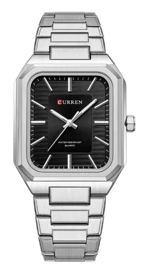 Men's Steel Band Square Quartz Watch