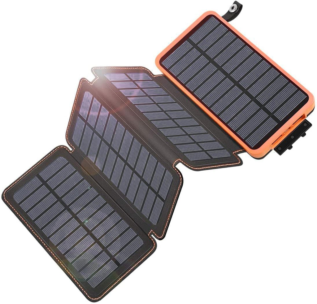 Powerbank 25000mAh med Solcelle - Hurtig QC3.0 Opladning & Vandtæt | vandtæt solcelleoplader
