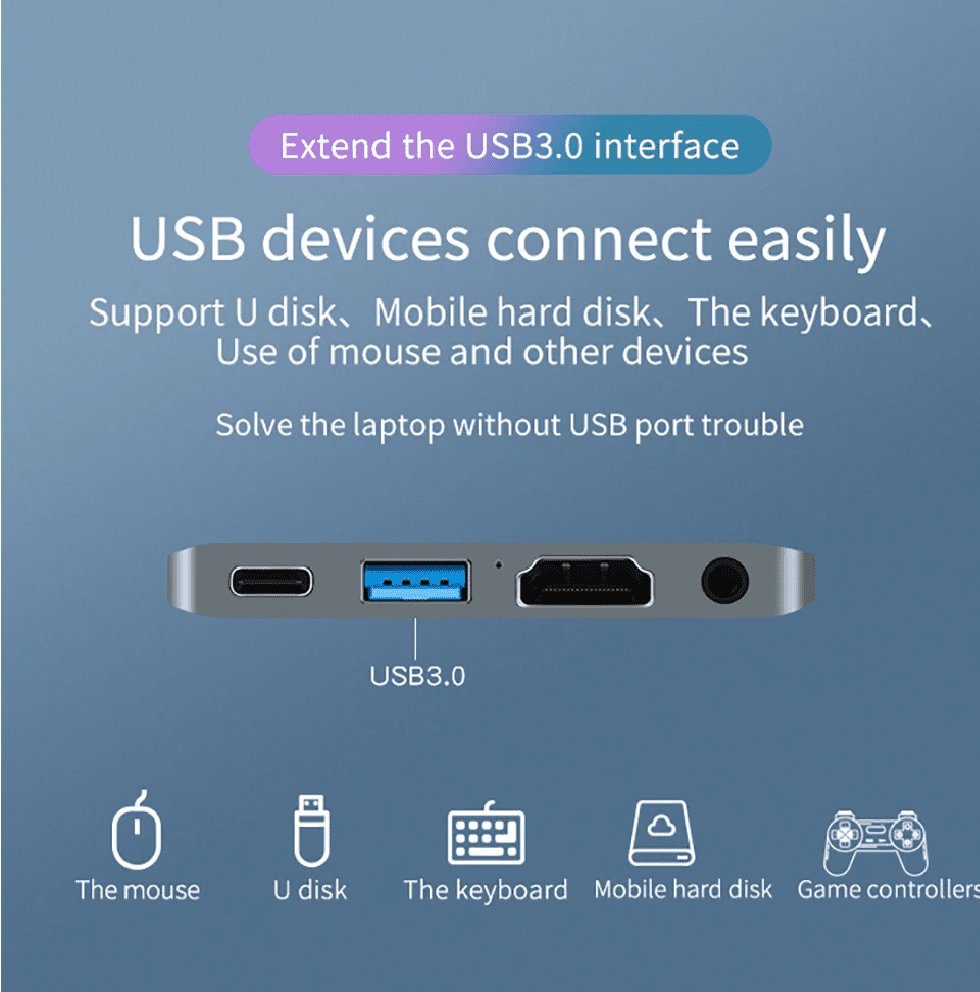 Thunderbolt-3-USB-C-Hub-Dockingstation für Android-Geräte