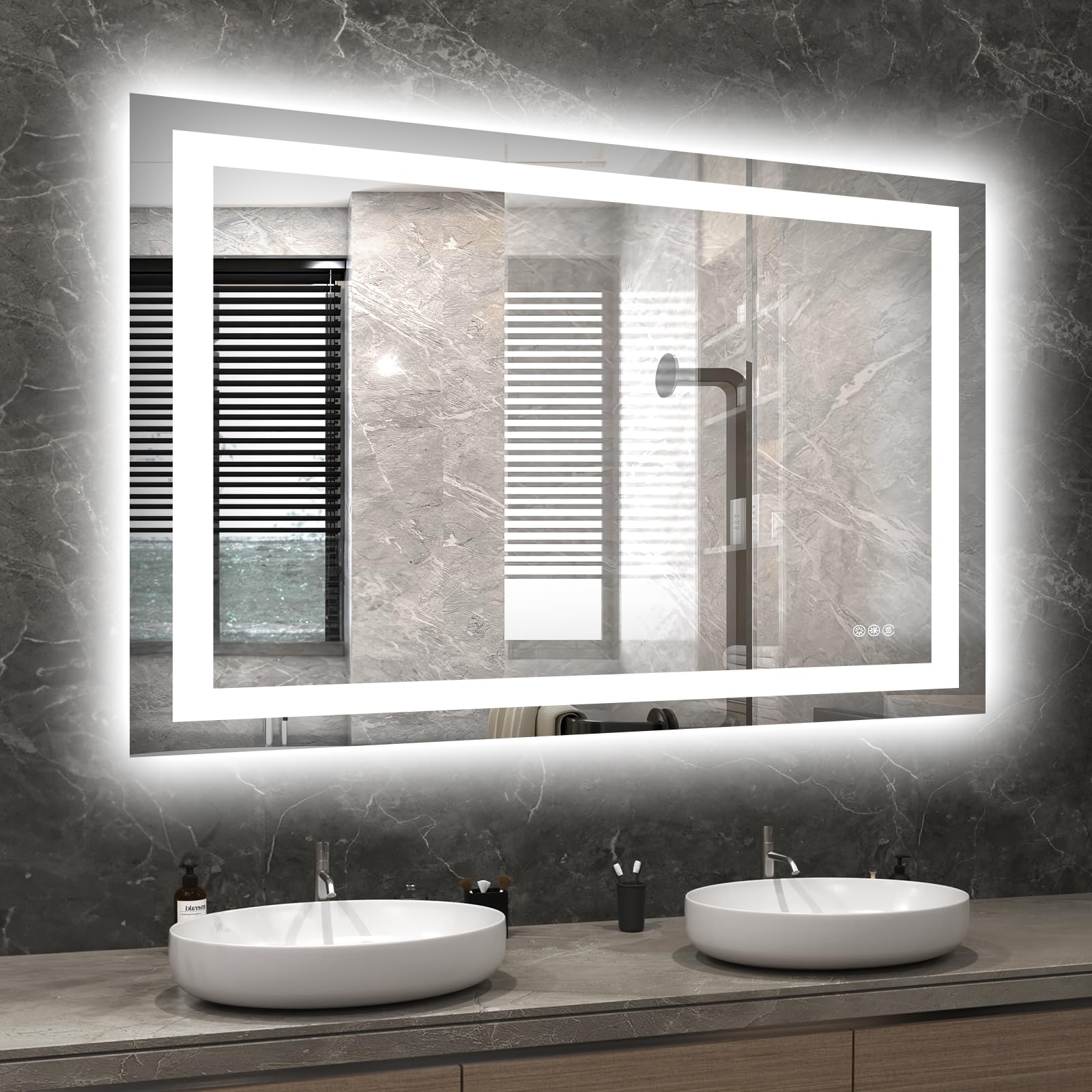 Hivone 40x34 Illuminated LED Vanity Mirror