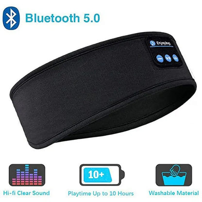 Bluetooth Sports Headband with Earbuds and Eye Mask