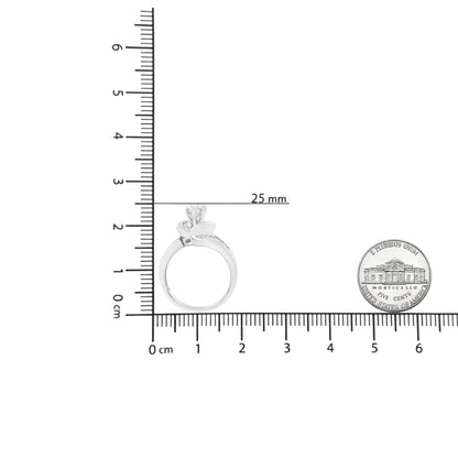 14K valge kullaga 1 1/4 Cttw pirukas, baguette ja printsess lõigatud teemantmarquise kujuga kihlasõrmus (HI Color, SI2-I1 Clarity)