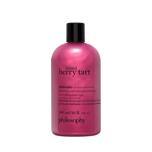 philosophy scent-sational 3-in-1 shampoo, shower gel & bubble bath - luxurious rich & lathering formula - skin is left soft & moisturized - hair is left clean & conditioned mixed berry tart 16 Fl Oz (Pack of 1)