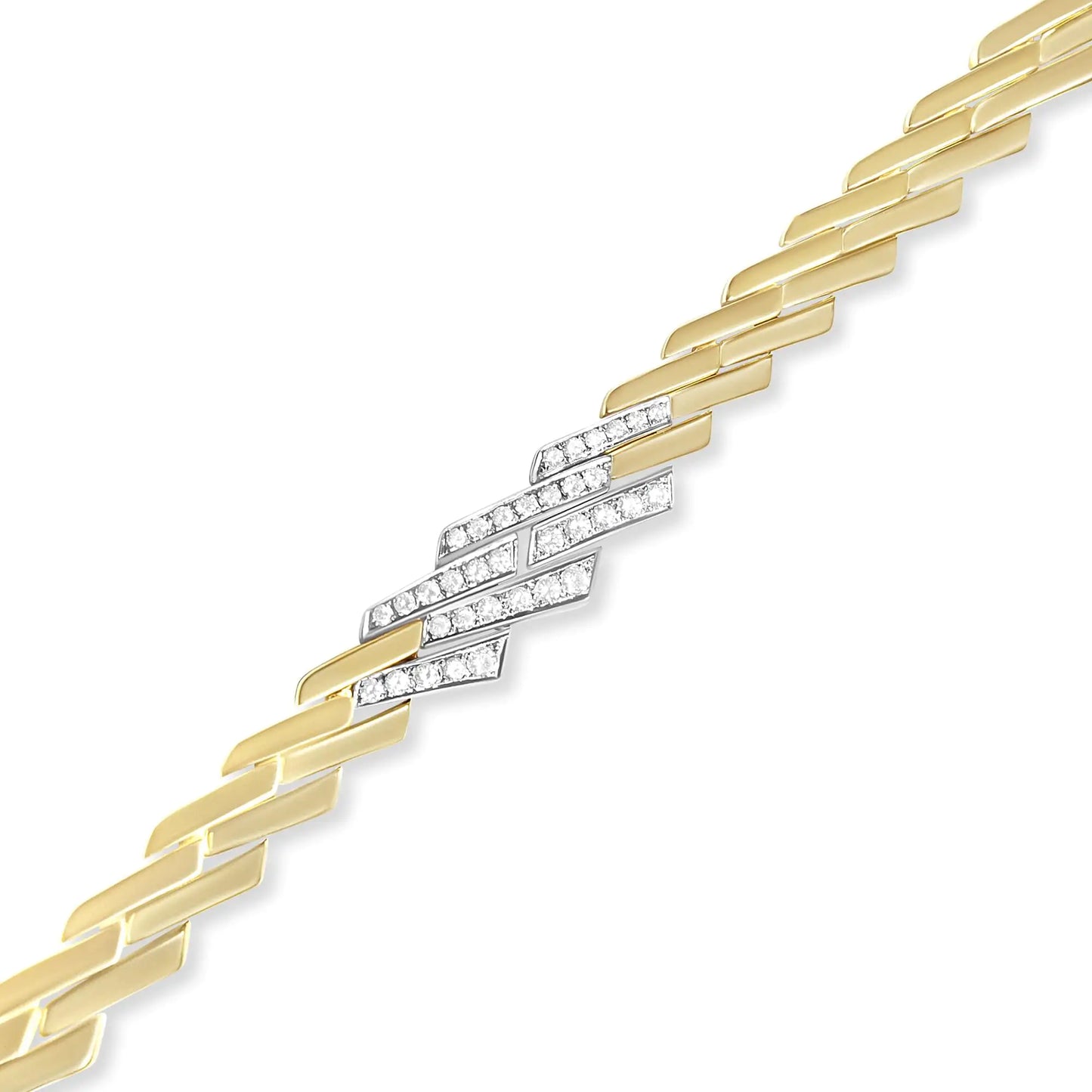 14k kollane kuld 2 3/4 Cttw Pave Diamond Miami Cuban Curb Link Chain 16" kaelakee (HI Color, SI1-SI2 Clarity)