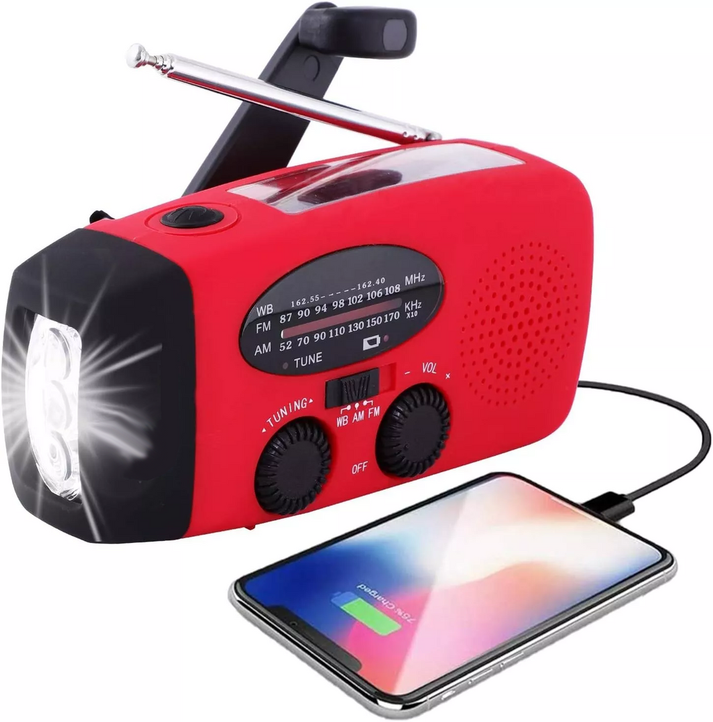 US | Crank & Solar Emergency Radio 1000mAh Power Bank