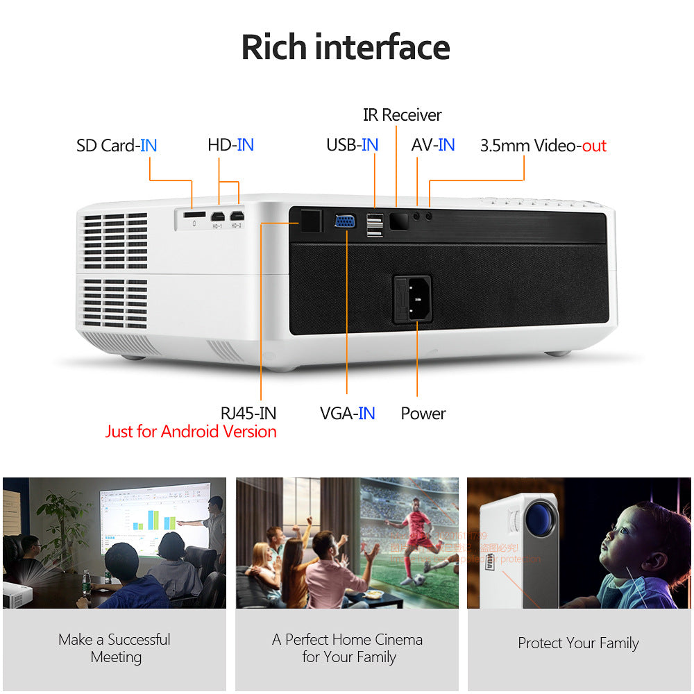 AUN 1080P Smart HD Projector with 4K Capability - 4K capable projector