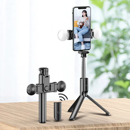 Mobile Phone Selfie Stick With Light