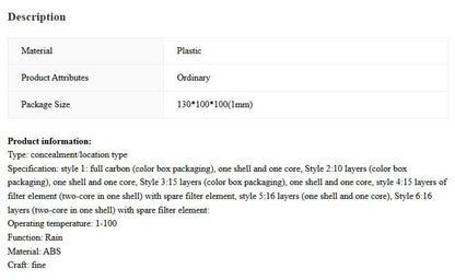 Filtering Shower Head Water Purification Nozzle - Catch Cards