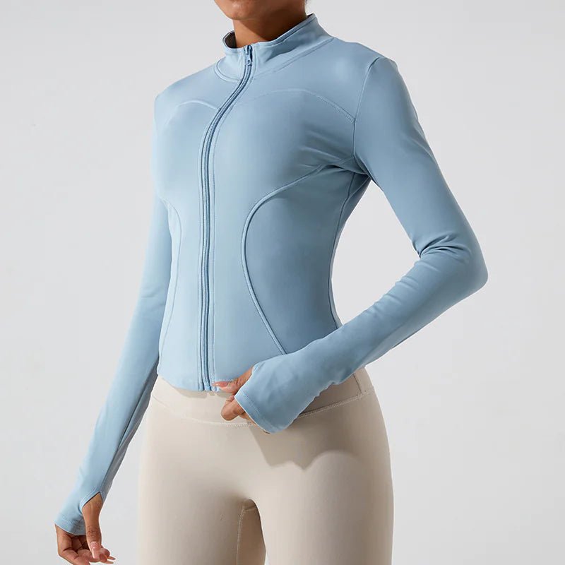 Fleece - Lined Yoga Jacket - Catch Cards
