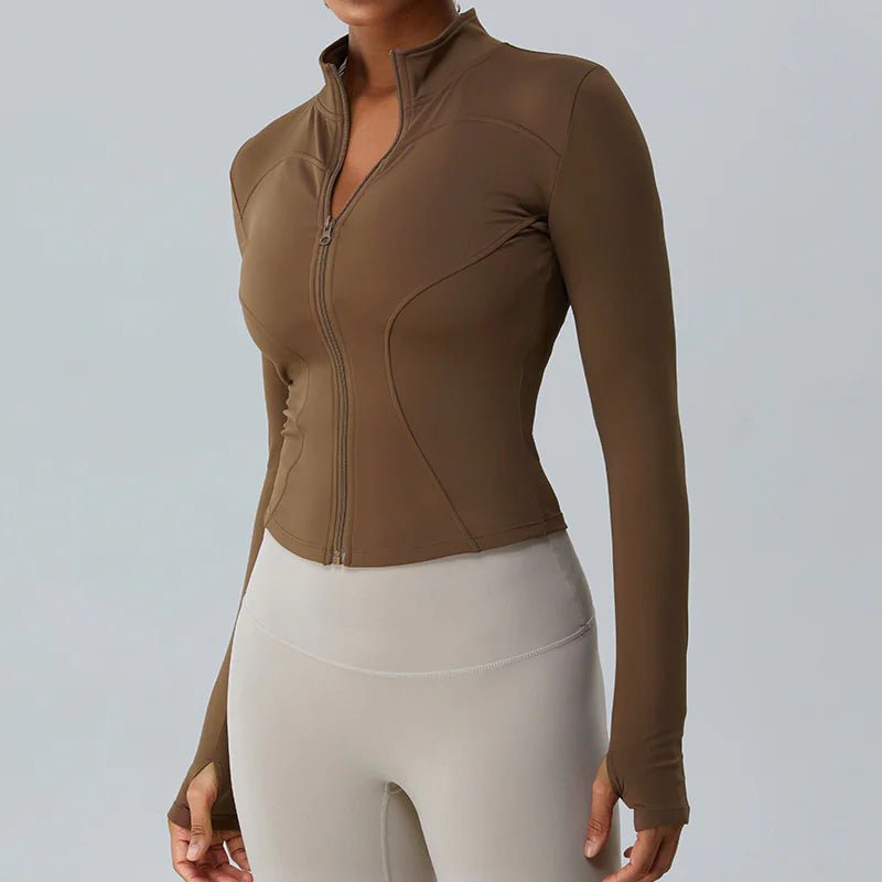 Fleece - Lined Yoga Jacket - Catch Cards