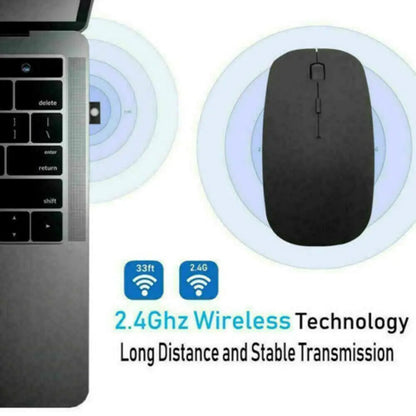 2.4GHz USB 无线光学鼠标 适用于 Apple Mac Macbook Pro Air PC