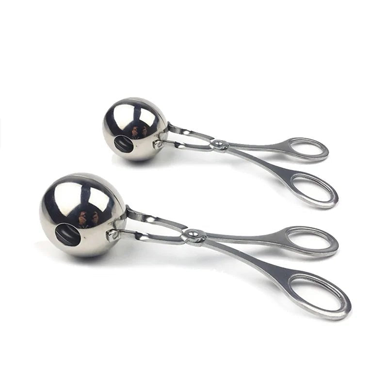 FRENCH / ENGLISH: Pinces à Boulettes de Viande en Acier Inoxydable // Stainless Steel Meatball Tongs - Catch Cards