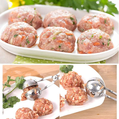 FRENCH / ENGLISH: Pinces à Boulettes de Viande en Acier Inoxydable // Stainless Steel Meatball Tongs - Catch Cards
