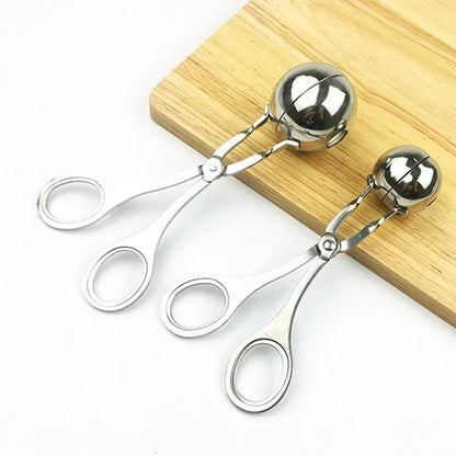 FRENCH / ENGLISH: Pinces à Boulettes de Viande en Acier Inoxydable // Stainless Steel Meatball Tongs - Catch Cards