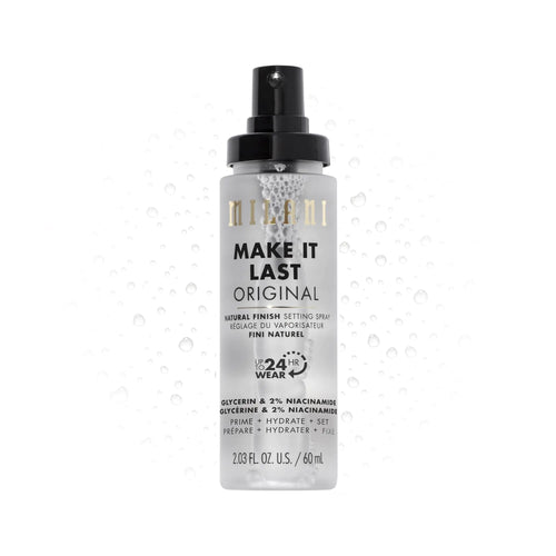 Milani Make It Last Original - Natural Finish Setting Spray 3-i-1 Setting Spray og Primer- Prime + Correct + Set Makeup Finishing Spray og Primer - Langvarig Makeup Primer og Spray 2,03 Fl. Oz