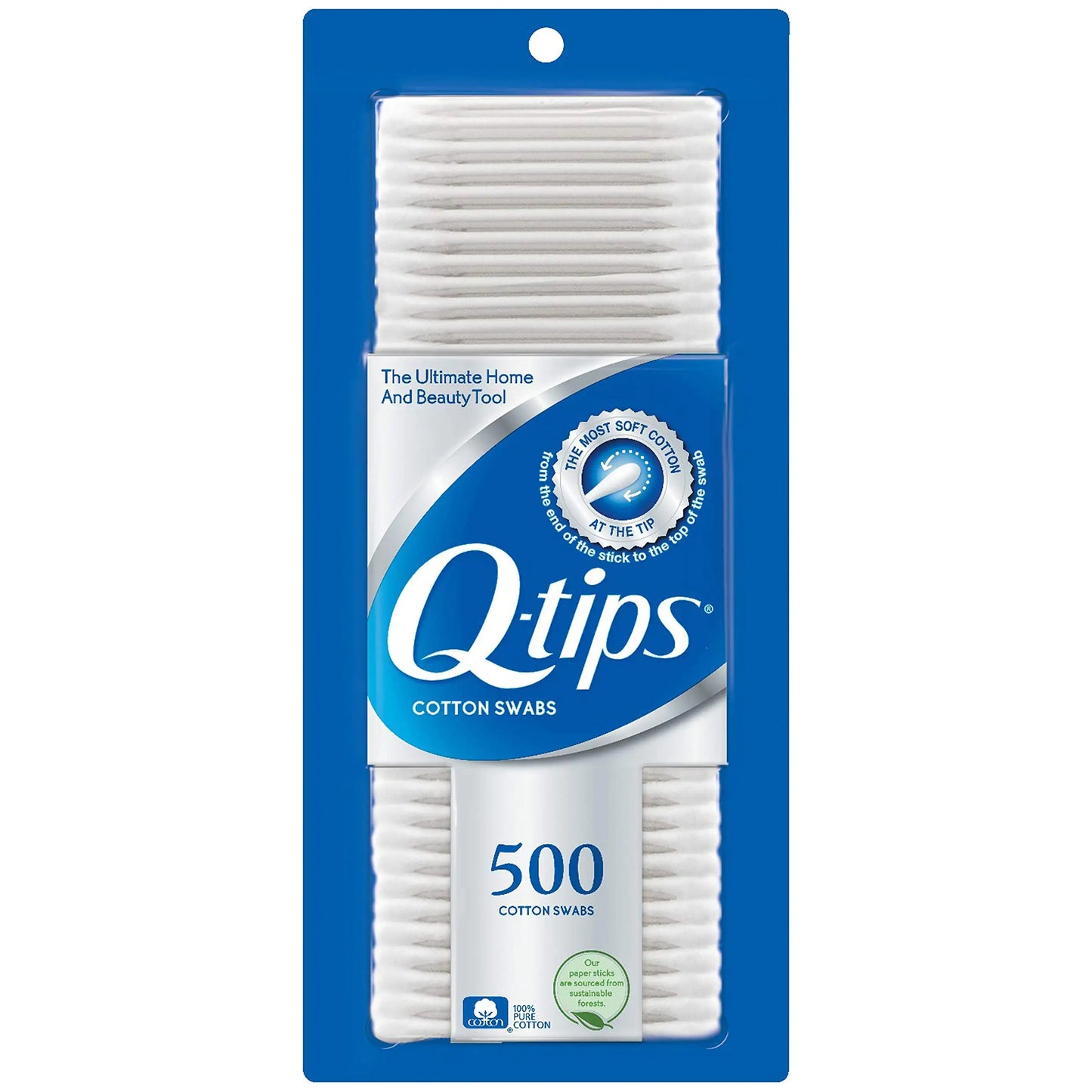 ForPro Professional Collection 100% puhtast puuvillast rõngad näole 400 tk ja Q-Tips 500 Count 100% puuvillased tampoonid iluhoolduseks vatipadjakesed + vatitupsud