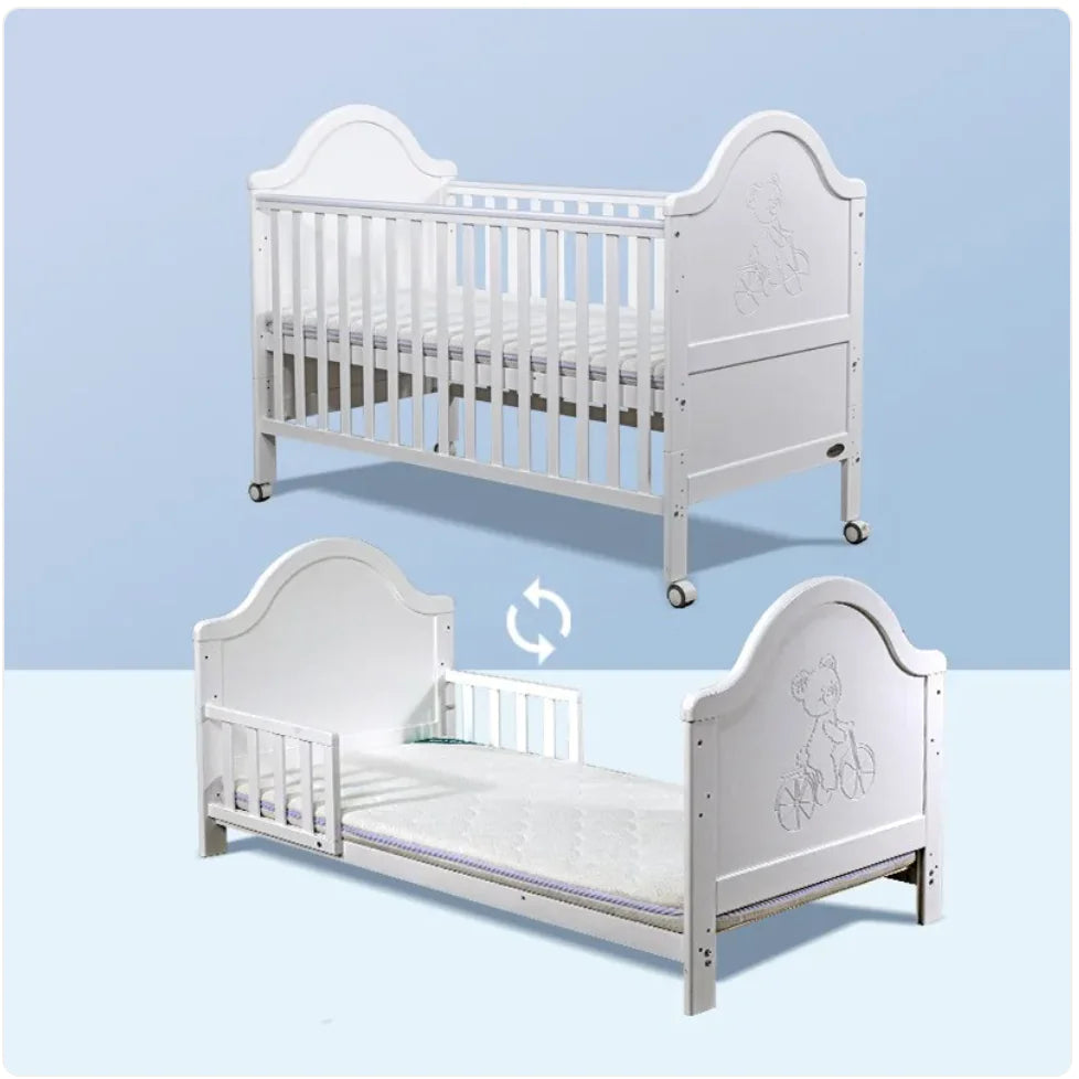 Multi-Function Pine Baby Bed