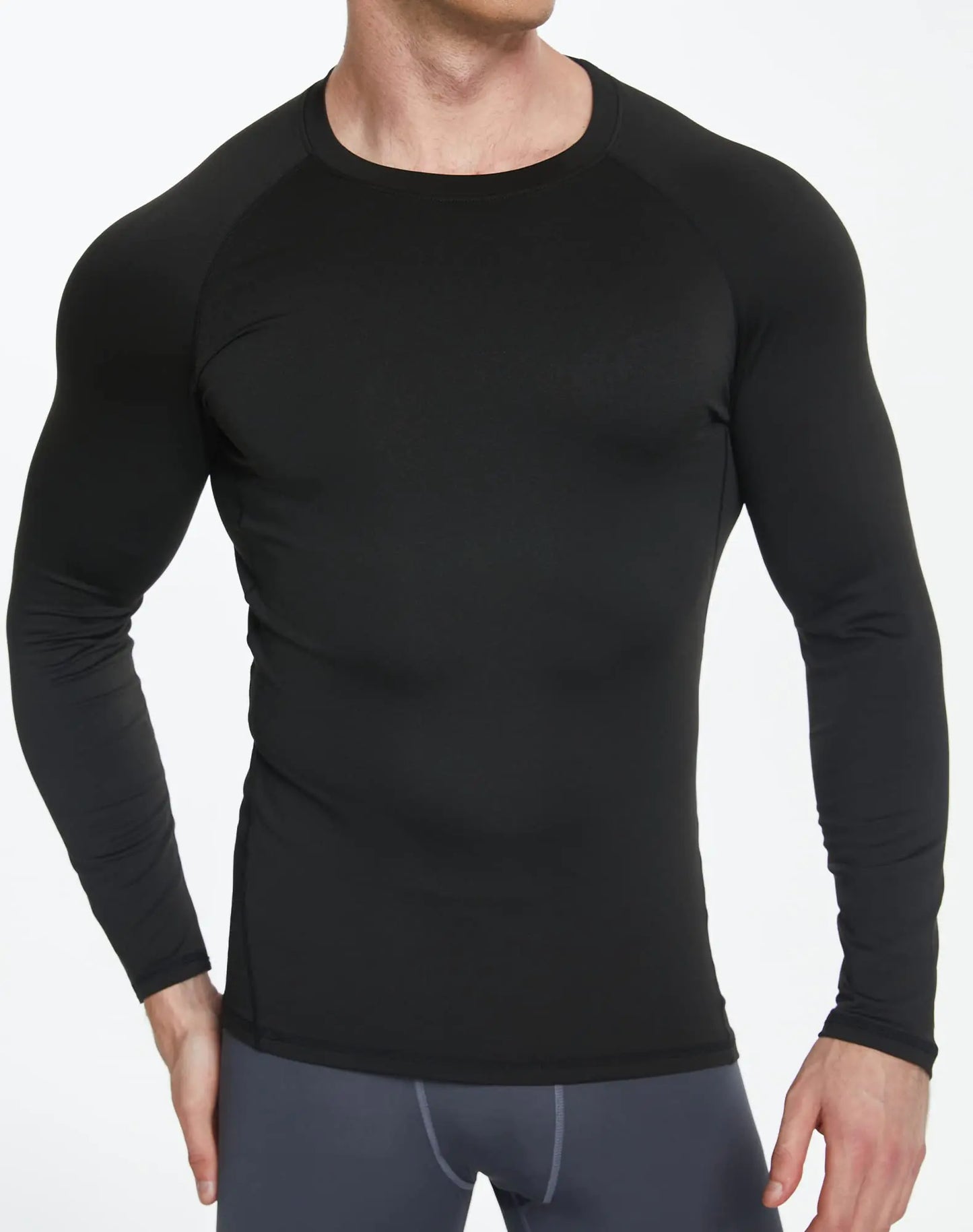 Camisetas de compresión para hombre, paquete de 5 o 4, manga larga, protección solar y UPF, protección contra erupciones, capa base para entrenamiento, talla pequeña, negro (g)/negro/blanco (paquete de 5)