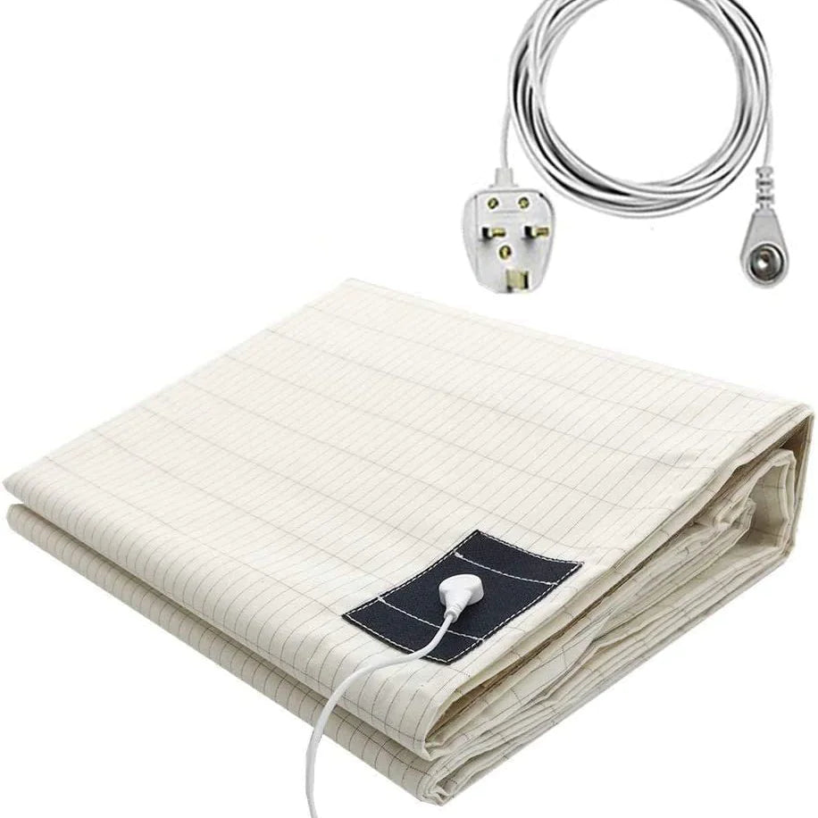 Grounding Silver Cotton Bed Sheet - Catch Cards