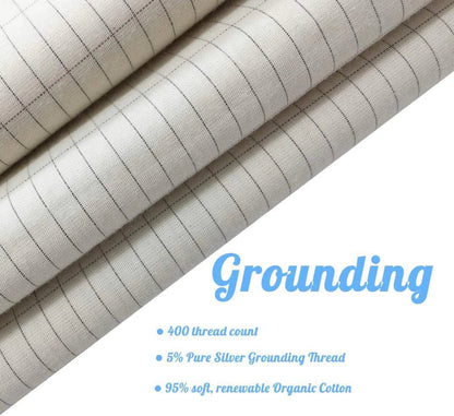 Grounding Silver Cotton Bed Sheet - Catch Cards