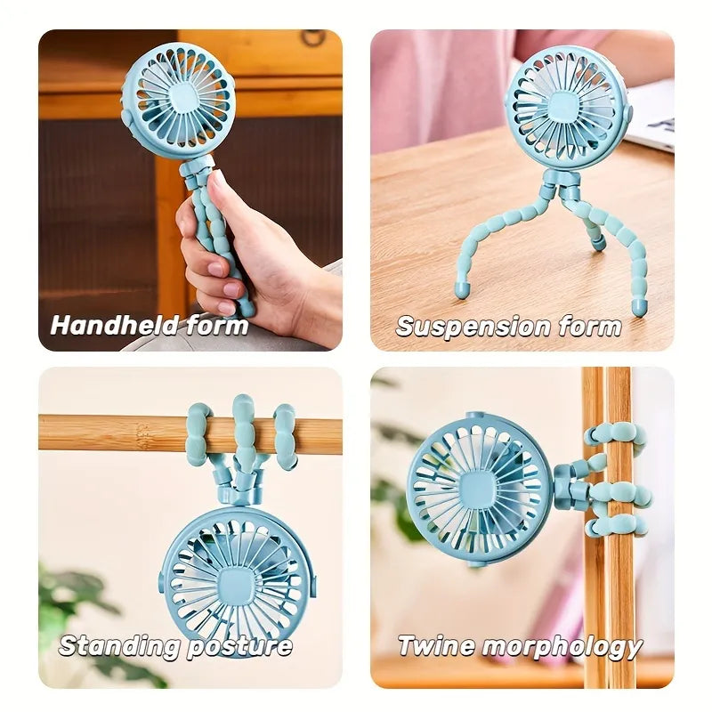 USB Mini Octopus Fan: Adjustable, Portable, Multifunctional.