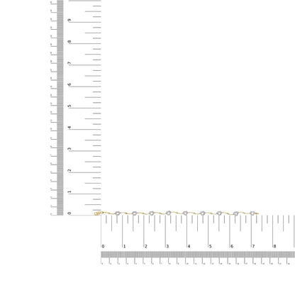 10k kahetooniline kuld 1/3 Cttw teemantsillutisega sillutuskomplekt südamega S-Link 7,25" käevõru (IJ värv, I2-I3 Clarity)