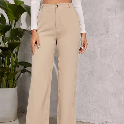 Wide Leg Loose Commuter Trousers