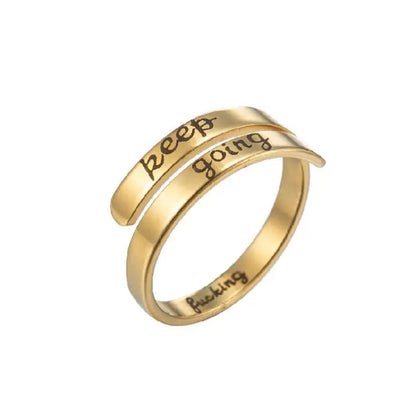 Engraved Adjustable Ring